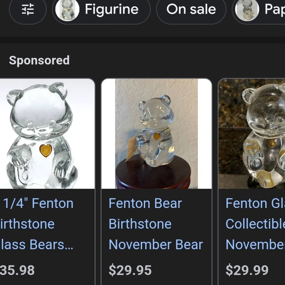 Vintage Fenton November Topaz birthstone crystal bear comes with box - Picture 7 of 9